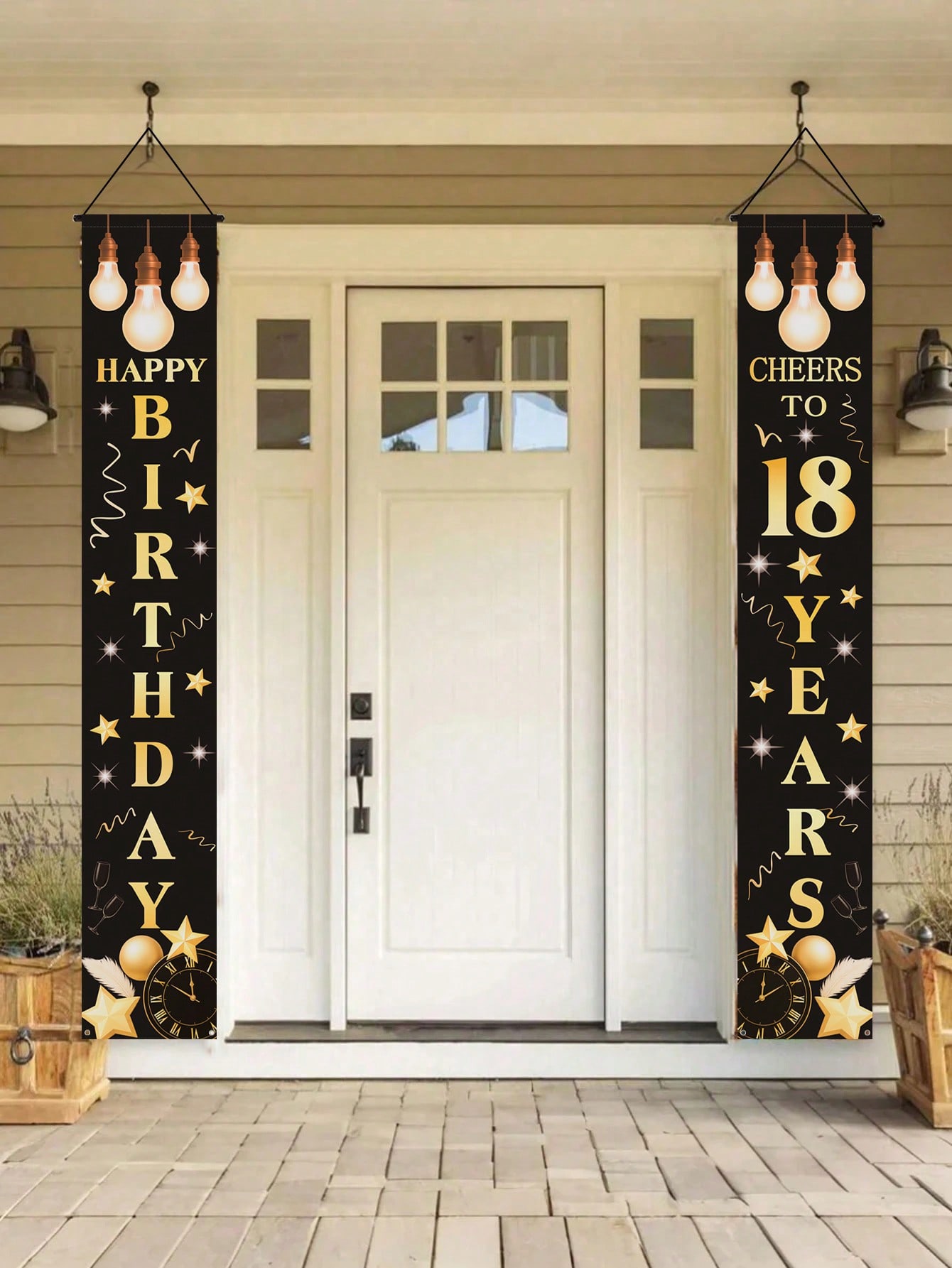 1 Pair of 18Th Birthday Celebr – Party Banner Gold recenzja i cena