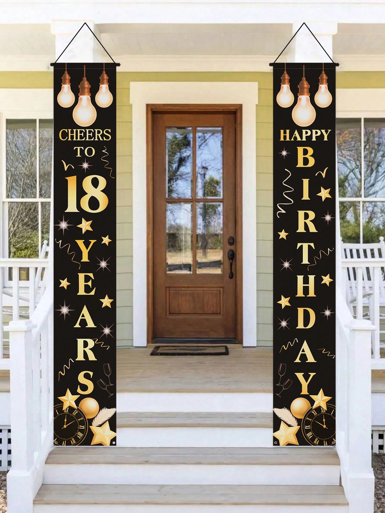 1 Pair of 18Th Birthday Celebr – Party Banner Gold recenzja i cena
