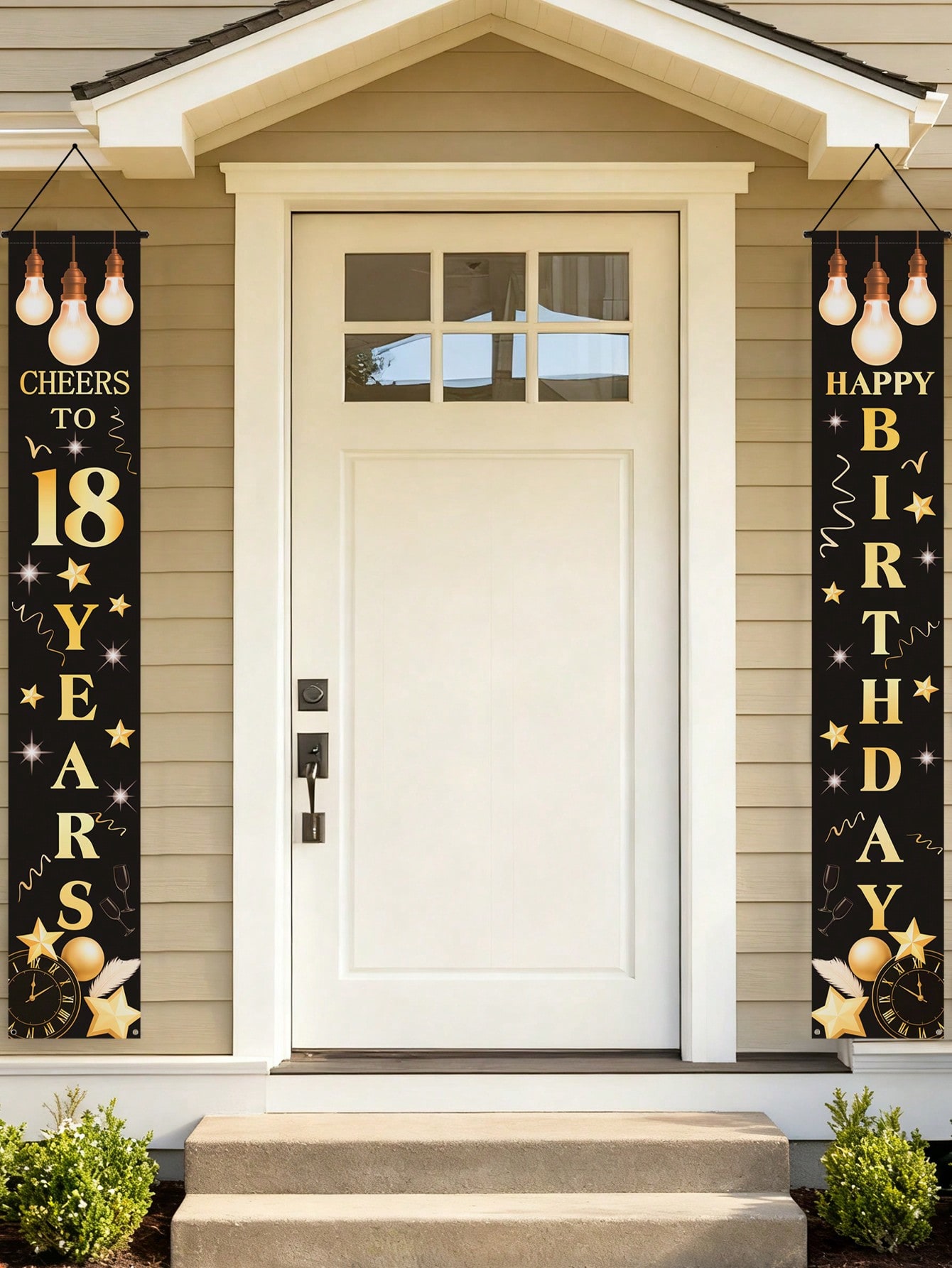 1 Pair of 18Th Birthday Celebr – Party Banner Gold recenzja i cena