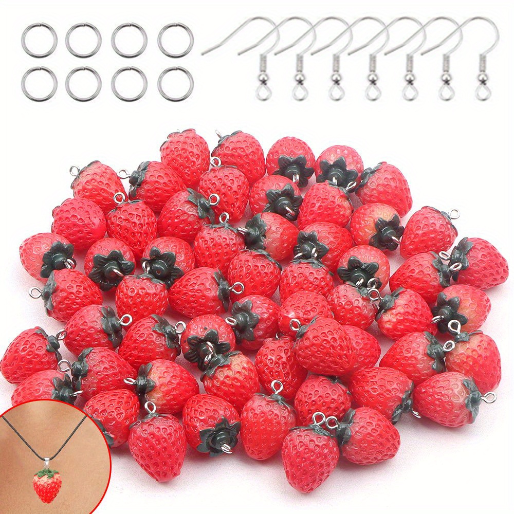 12/27/54pcs Red Resin Strawber – Event Suppliers recenzja i cena