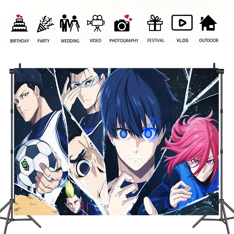 BLUE LOCK boy Backdrop Boy Bir – Table Cloth Disposable recenzja i cena