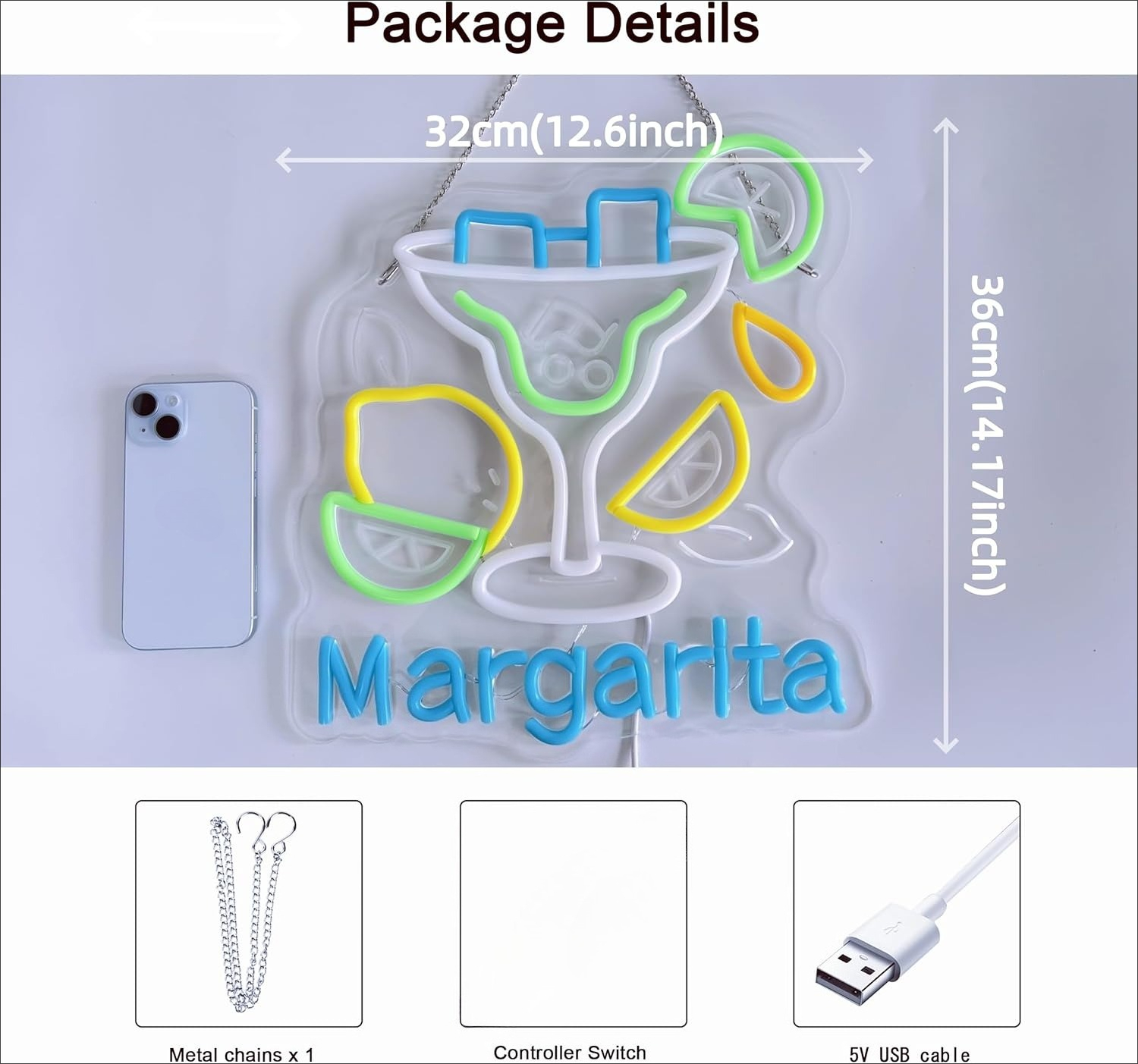 Margarita Neon Sign Wall Art D – Neon Sign Party recenzja i cena