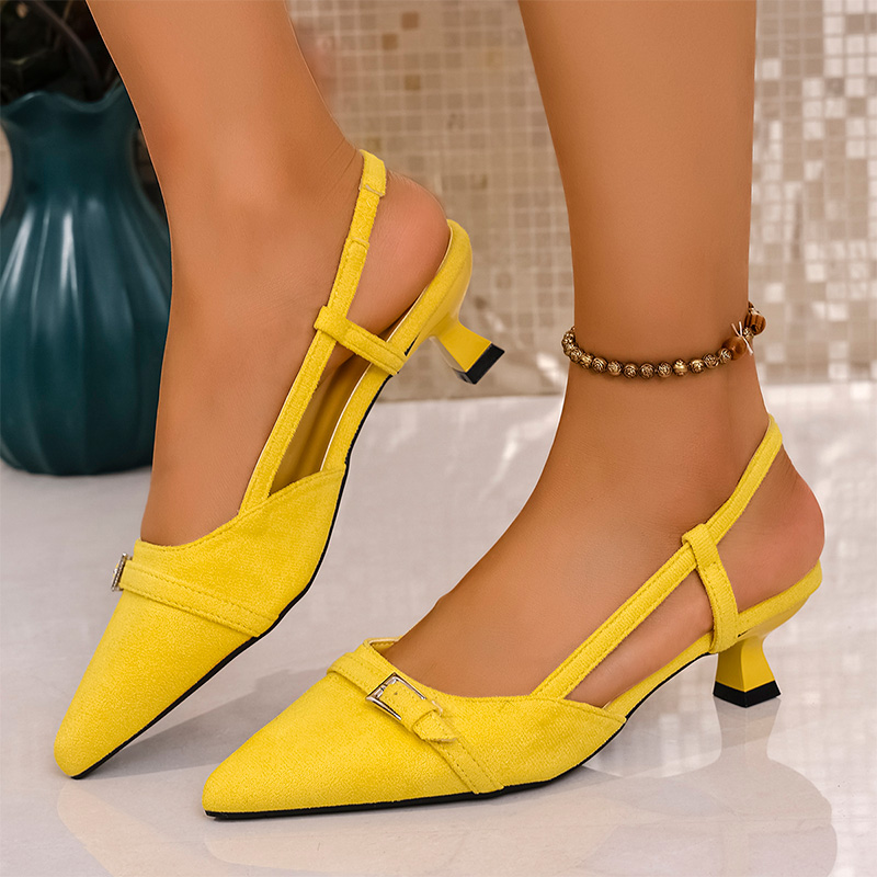 Fashion Yellow High Heels Sand – Neon Sign Party recenzja i cena