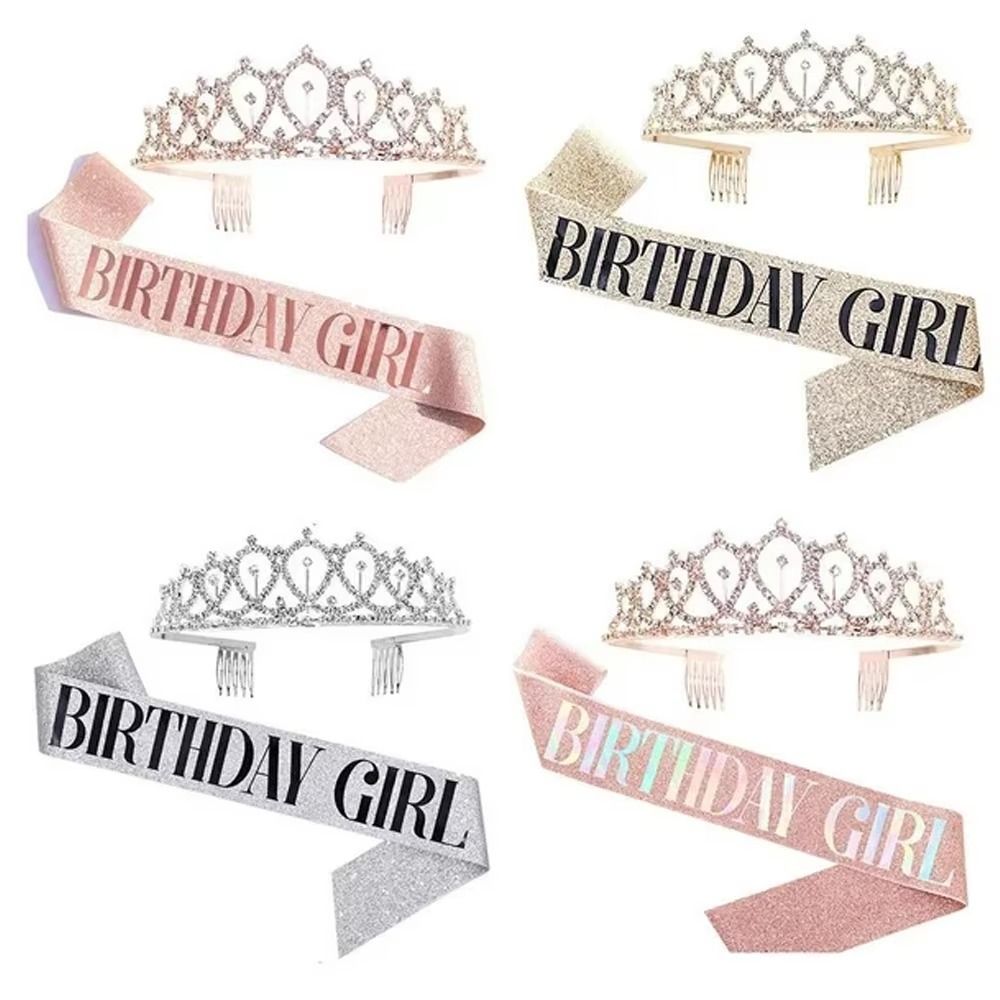 2Pcs/Set New Glitter Birthday  – Birthday Sash Glitter recenzja i cena