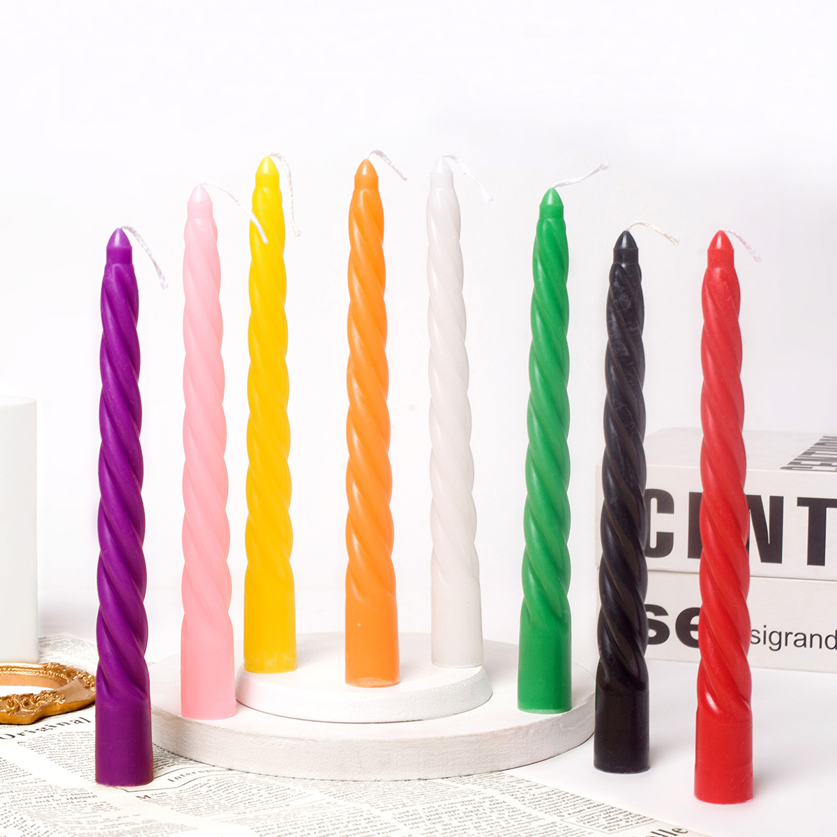 4pcs 20cm Plain Twisted Ribbed – Centerpiece Stick recenzja i cena