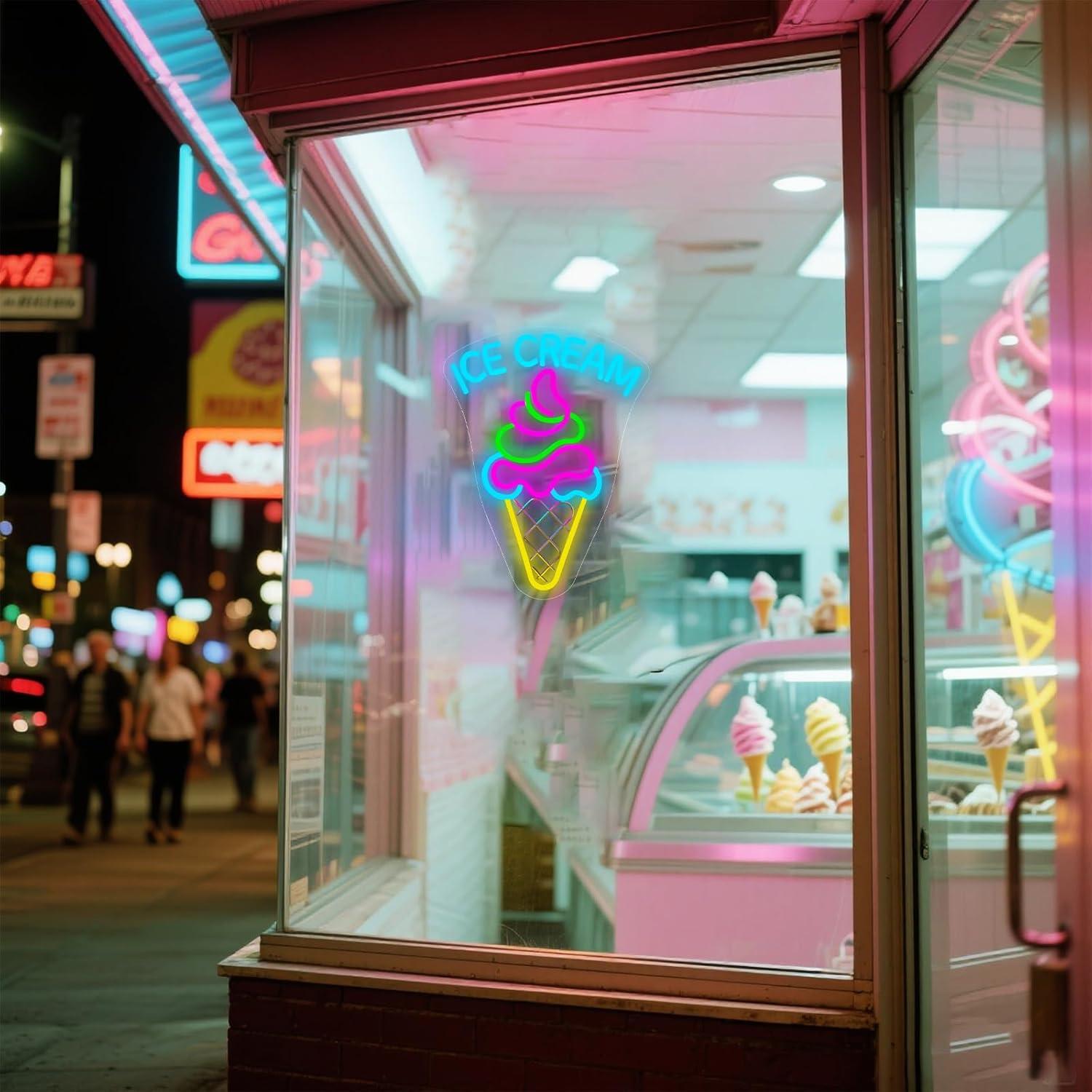 Ice Cream Neon Sign Dimmable D – Neon Sign Party recenzja i cena