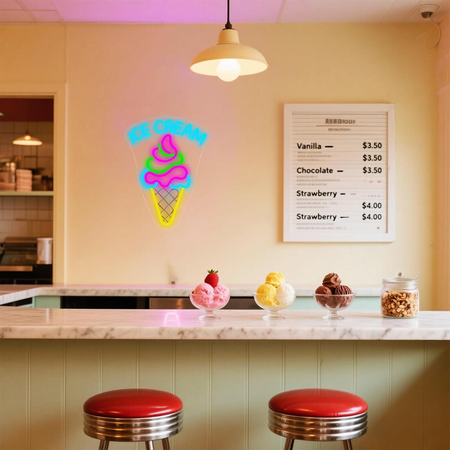 Ice Cream Neon Sign Dimmable D – Neon Sign Party recenzja i cena