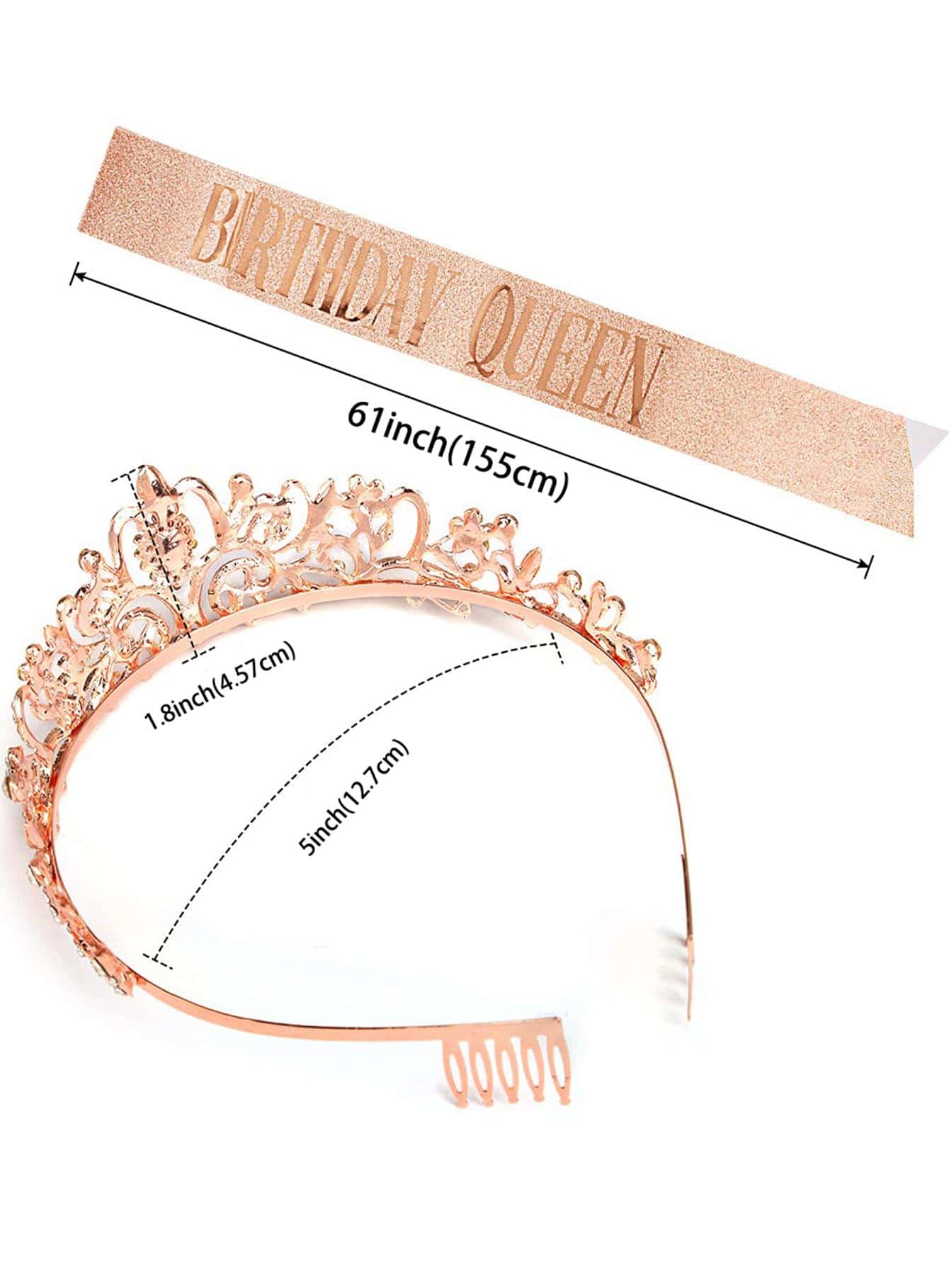 Bling Rhinestone Crystal Crown – Birthday Sash Glitter recenzja i cena
