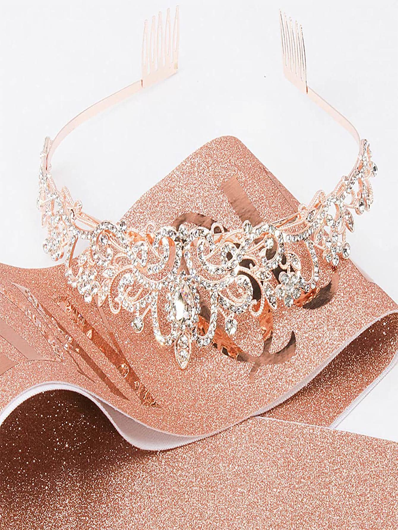 Bling Rhinestone Crystal Crown – Birthday Sash Glitter recenzja i cena