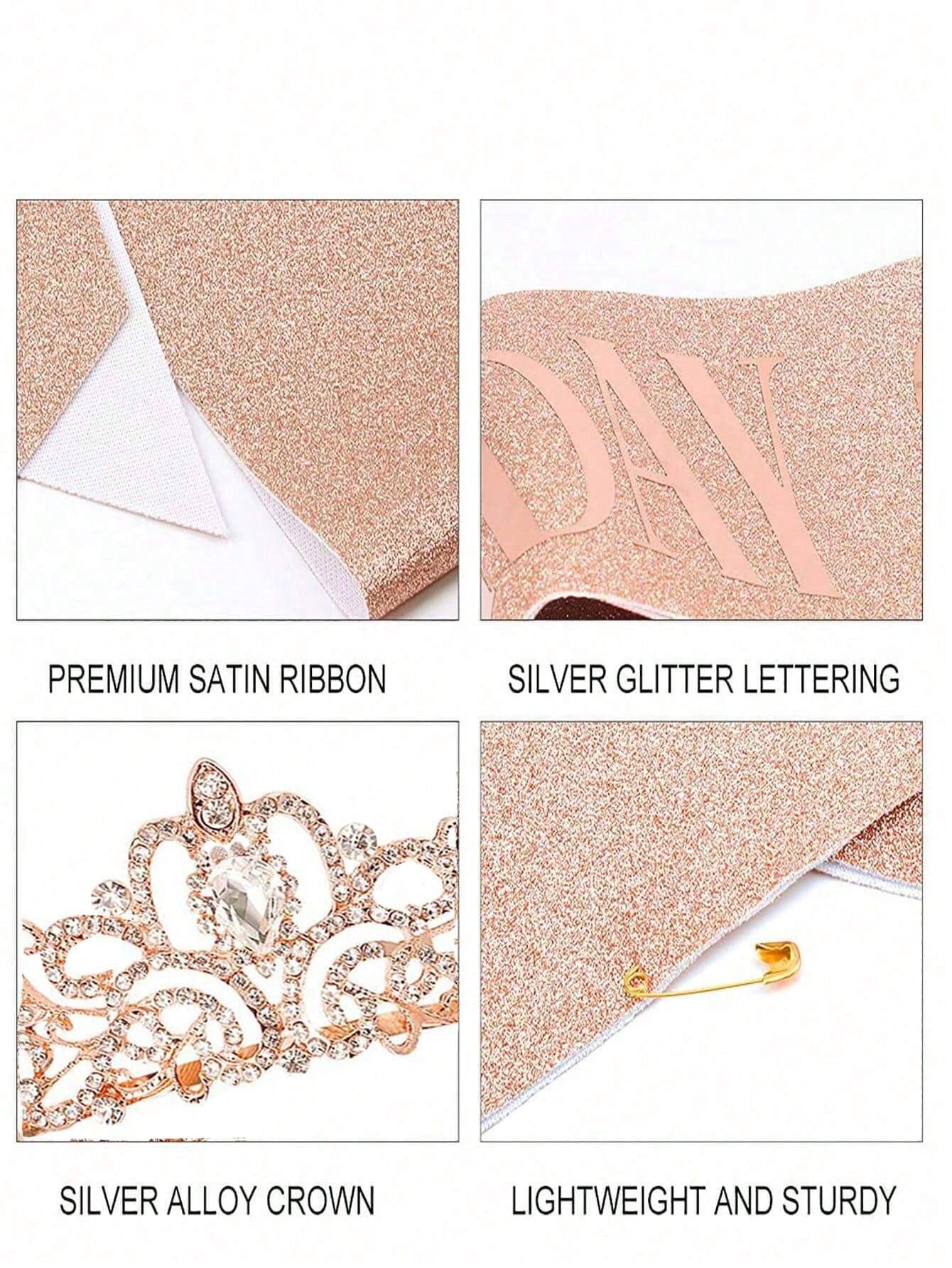 Bling Rhinestone Crystal Crown – Birthday Sash Glitter recenzja i cena