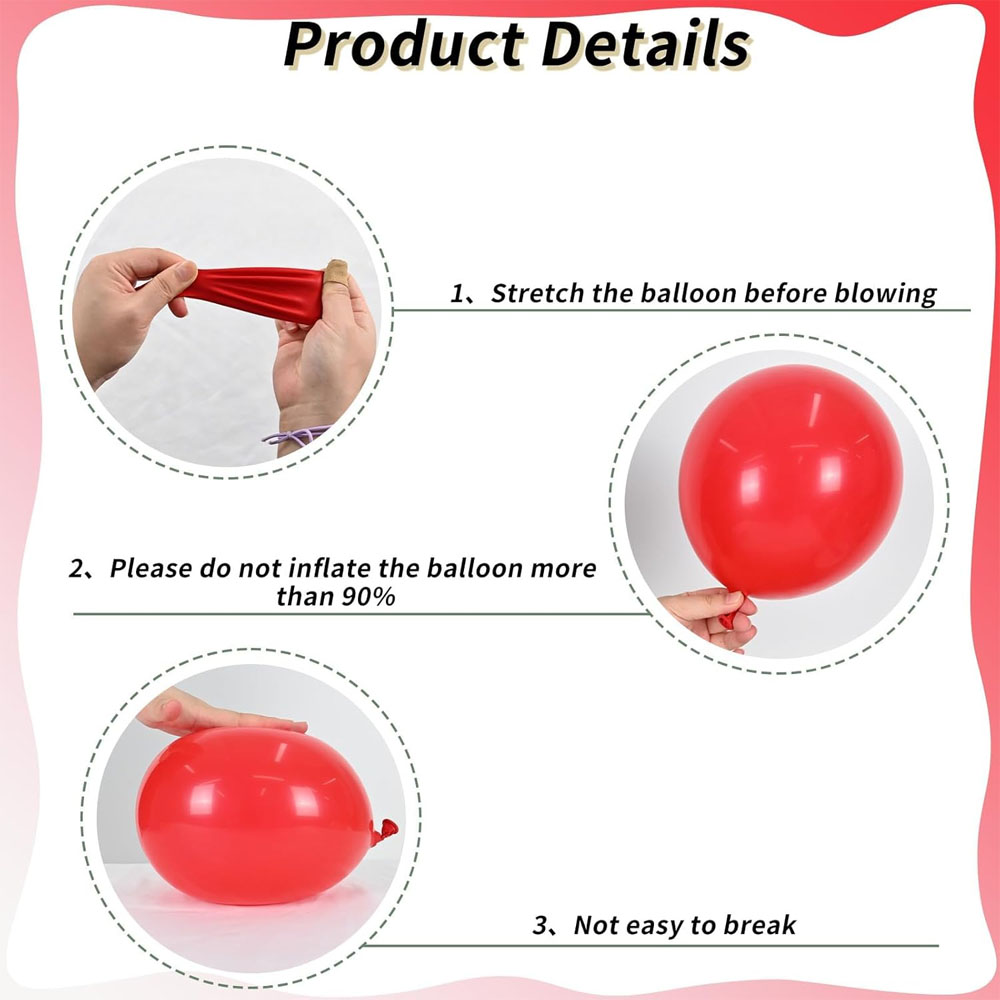 Black Red Blue Latex Balloons  – Balloon Arch Kit recenzja i cena