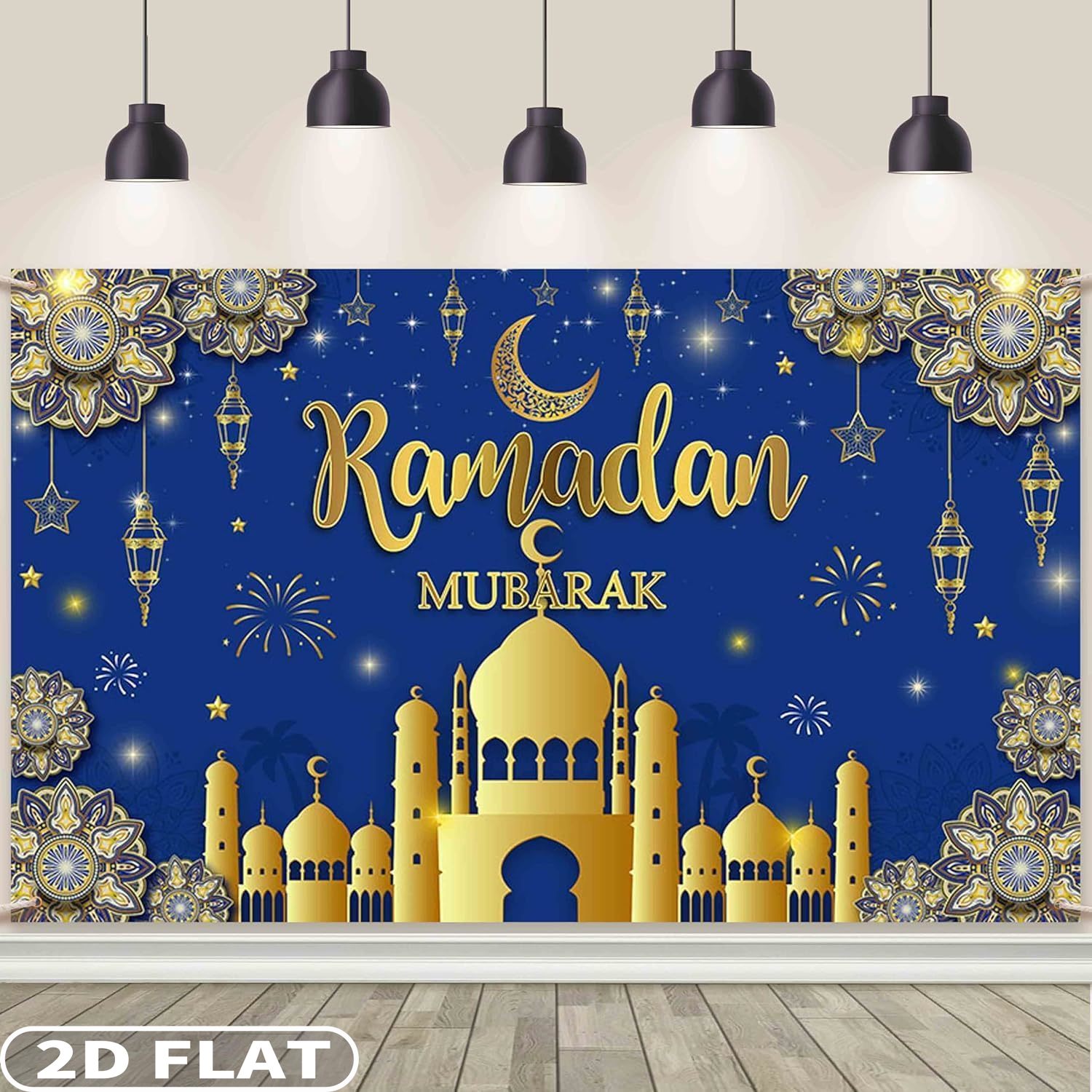 2D FLAT 1pc Ramadan Mubarak Fe – Party Banner Gold recenzja i cena