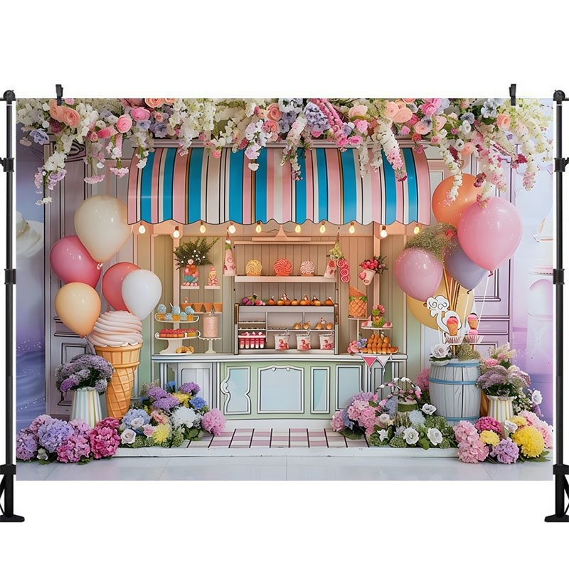Ice Cream Photography Backgrou – Party Event Supply Store recenzja i cena