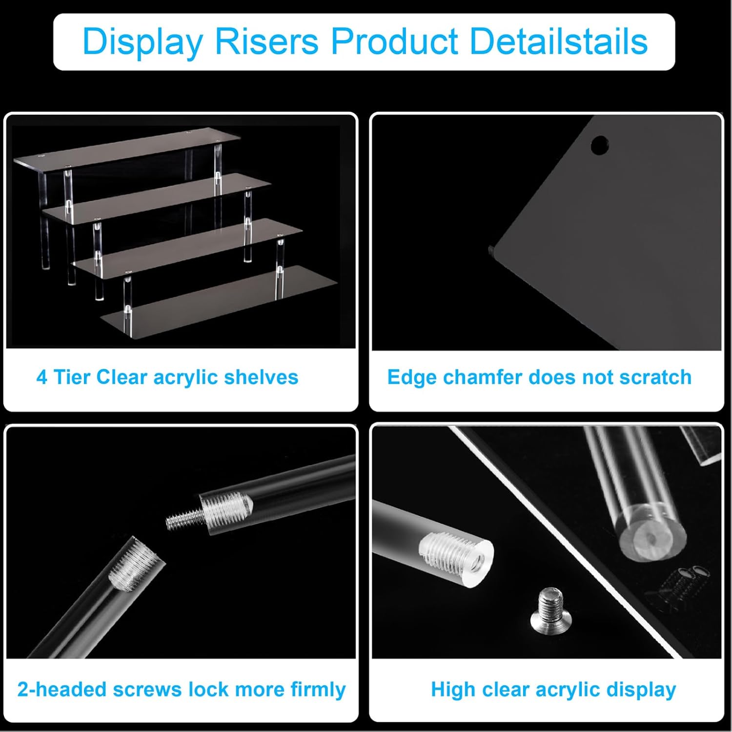 4 Tier Acrylic Display Stand,  – Cupcake Stand Tier recenzja i cena