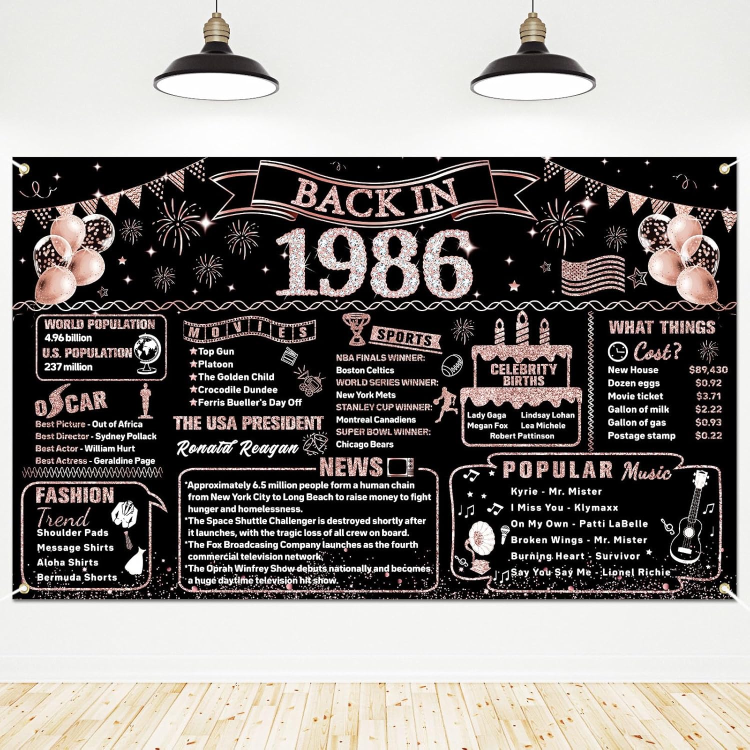 40th Birthday Decorations for  – Party Banner Gold recenzja i cena