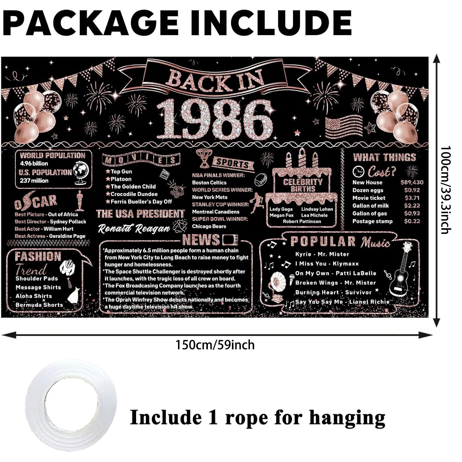 40th Birthday Decorations for  – Party Banner Gold recenzja i cena