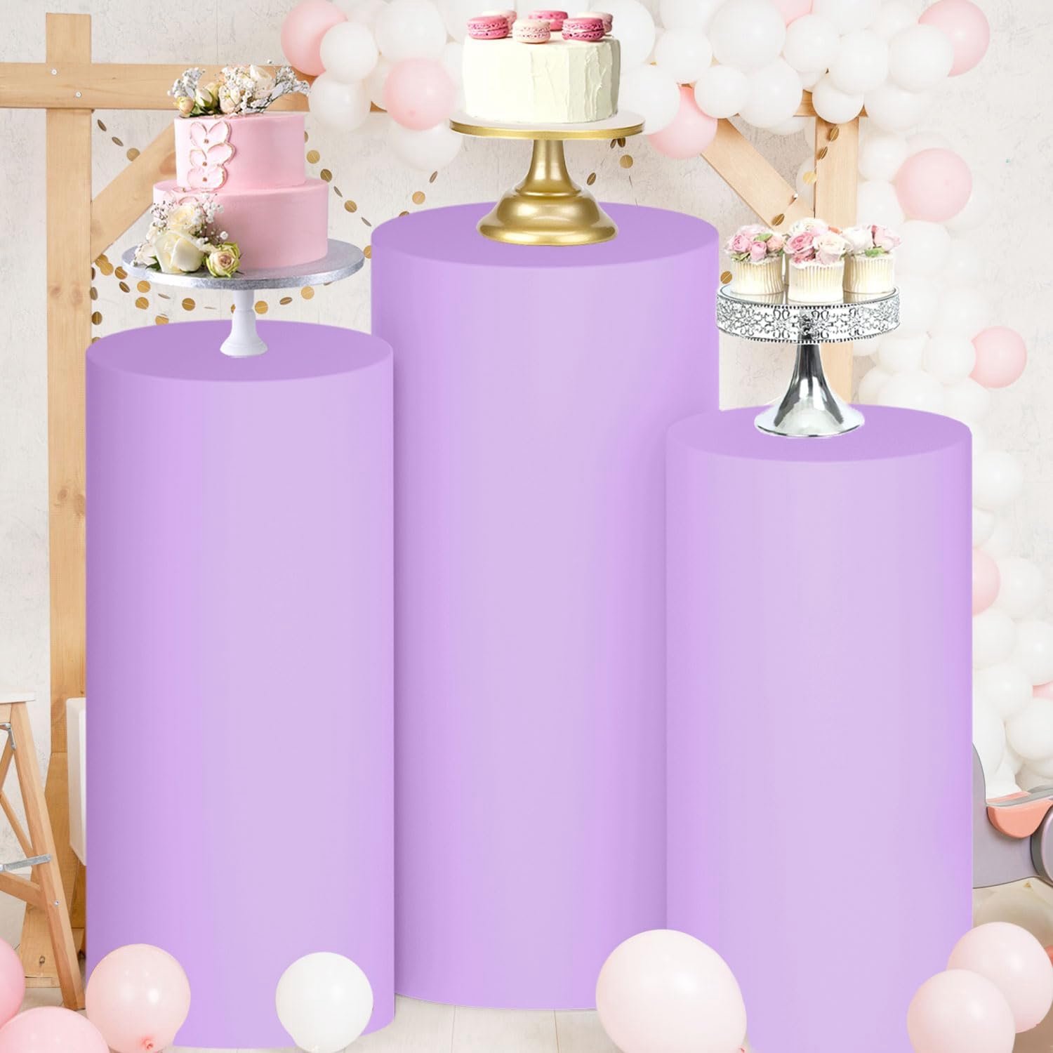 Yeele Purple Cylinder Stand Co – Dessert Table Backdrop recenzja i cena