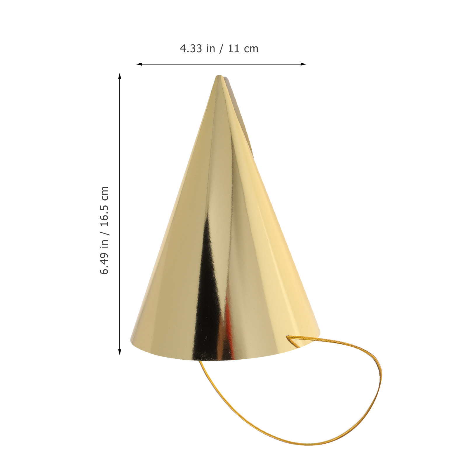 8Pcs Birthday Party Hats Gold  – Party Hat Cone recenzja i cena