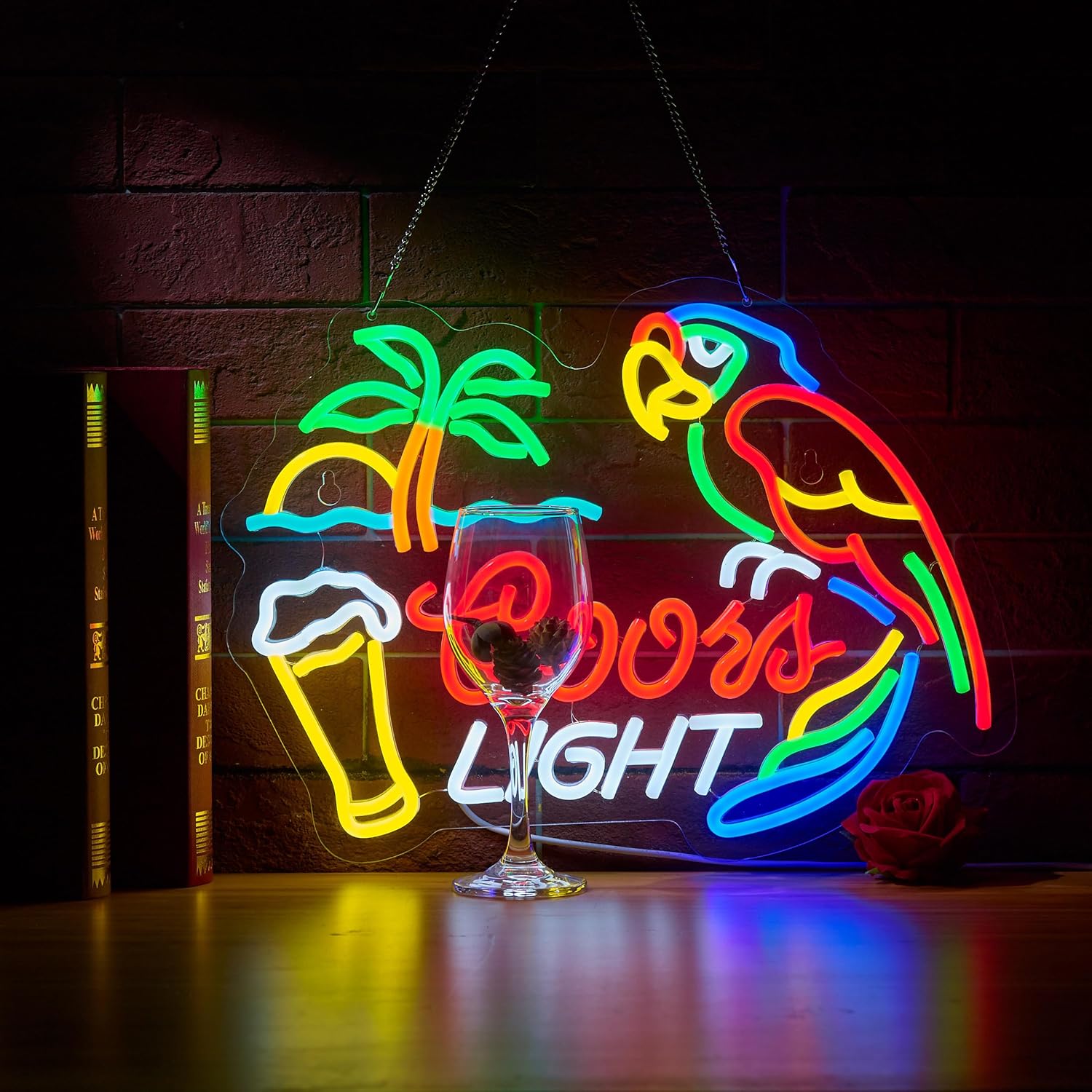 Bar Parrot Neon Sign Art Wall  – Neon Sign Party recenzja i cena