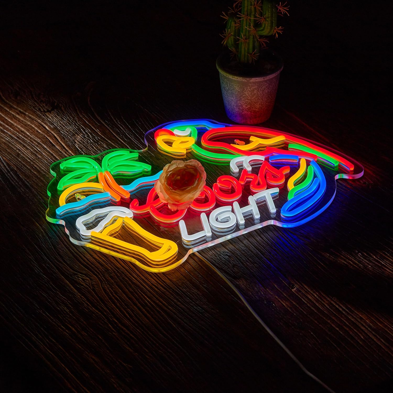 Bar Parrot Neon Sign Art Wall  – Neon Sign Party recenzja i cena
