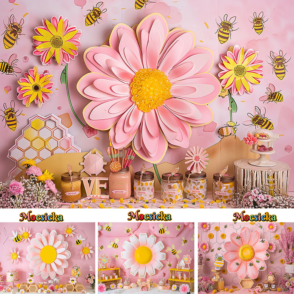 Mocsicka Sweet Daisy Girl Birt – Dessert Table Backdrop recenzja i cena