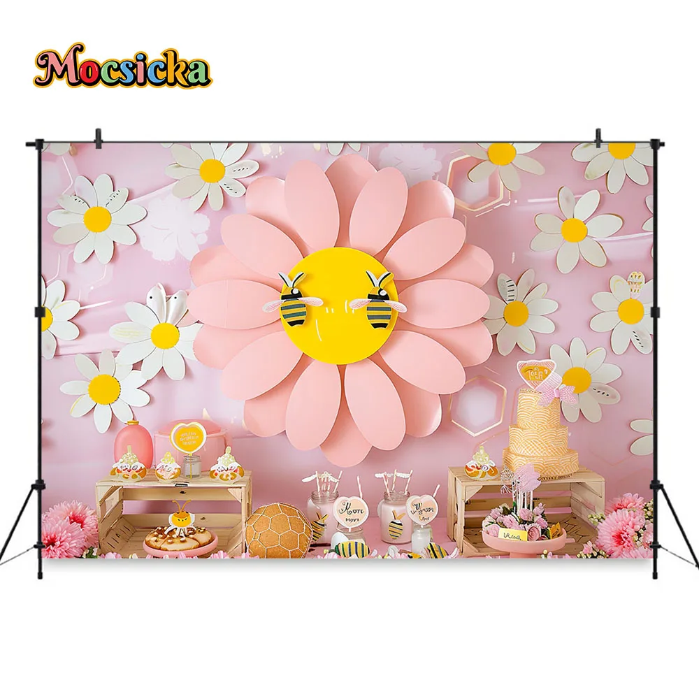 Mocsicka Sweet Daisy Girl Birt – Dessert Table Backdrop recenzja i cena