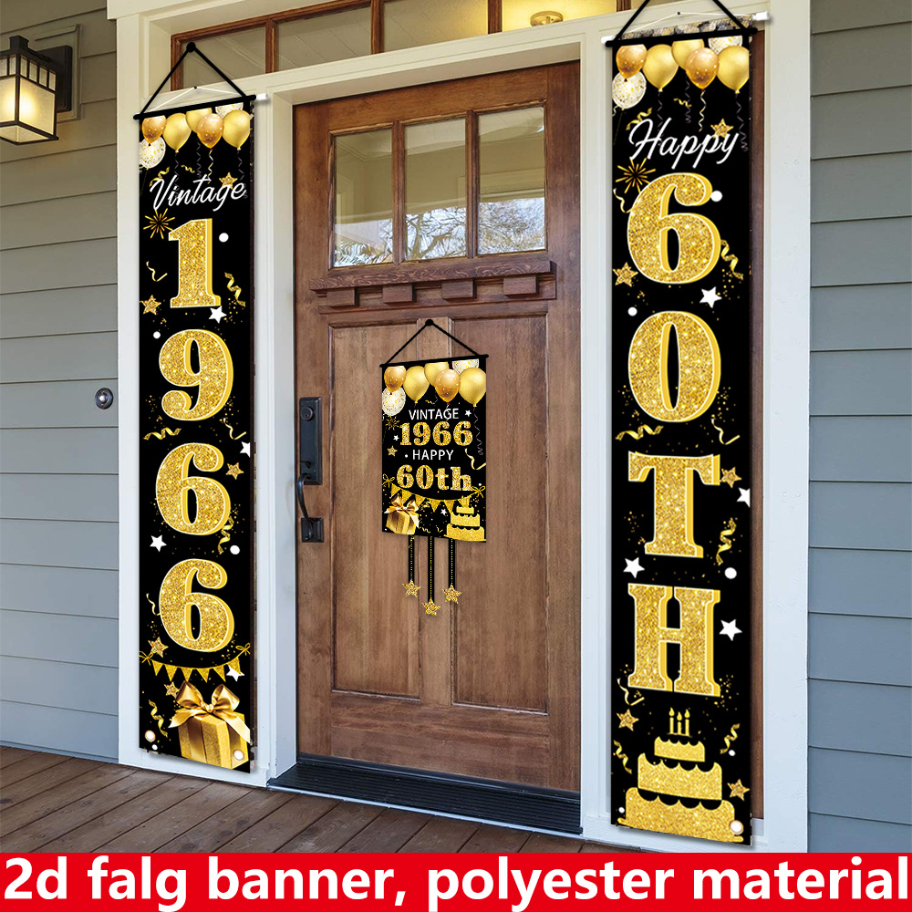 2D Flat 3-Piece 60th Birthday  – Party Banner Gold recenzja i cena
