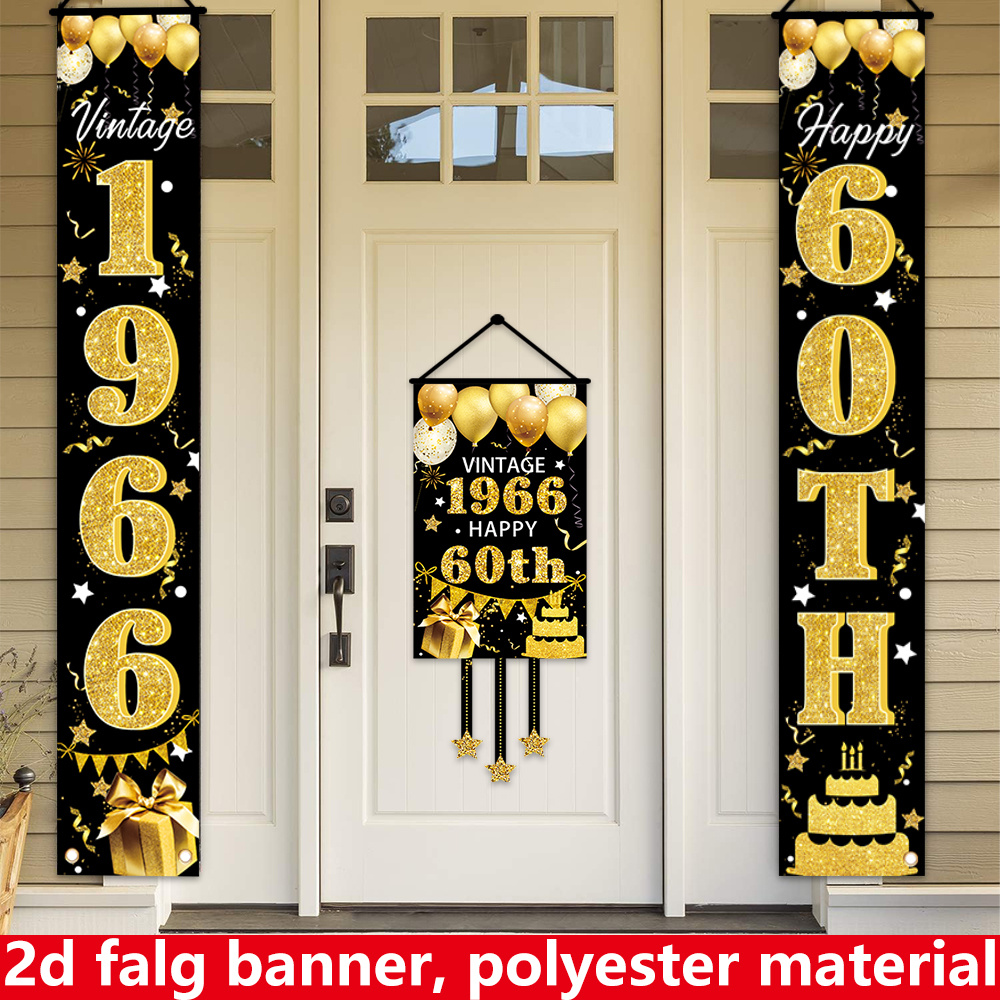 2D Flat 3-Piece 60th Birthday  – Party Banner Gold recenzja i cena