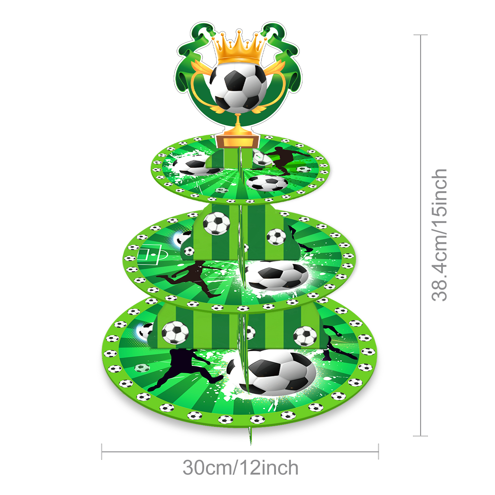 3 Tier Football Sports Soccer  – Cupcake Stand Tier recenzja i cena