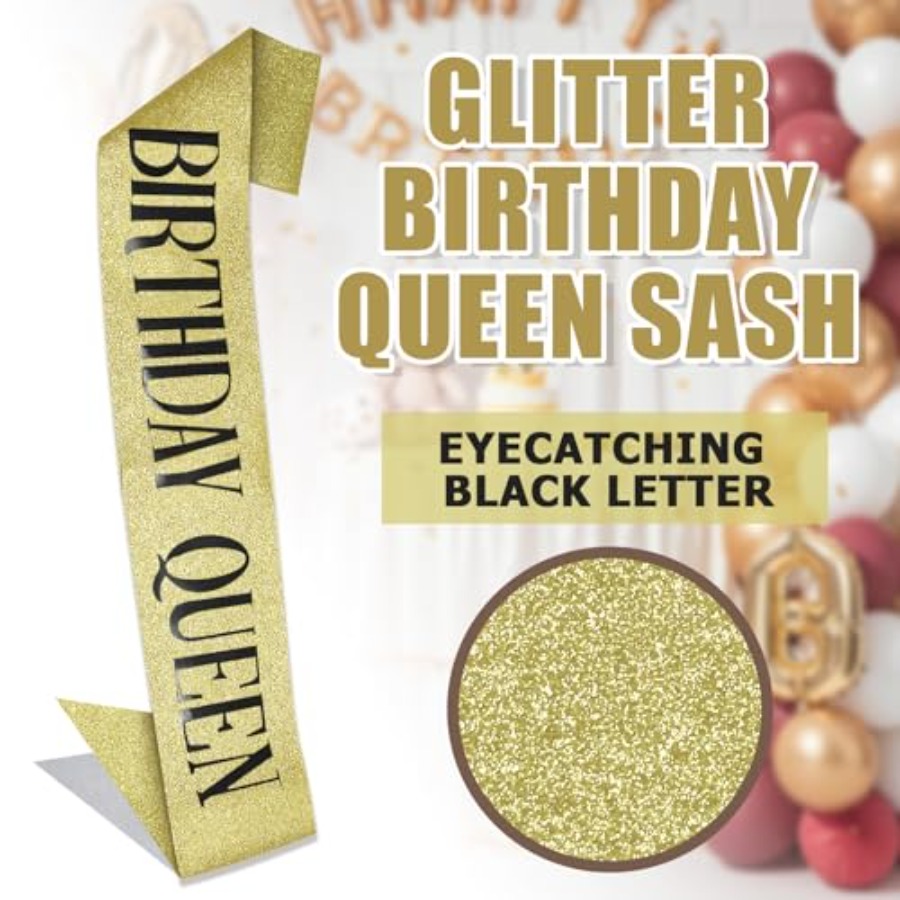 Birthday Queen Sash Glitter Go – Birthday Sash Glitter recenzja i cena