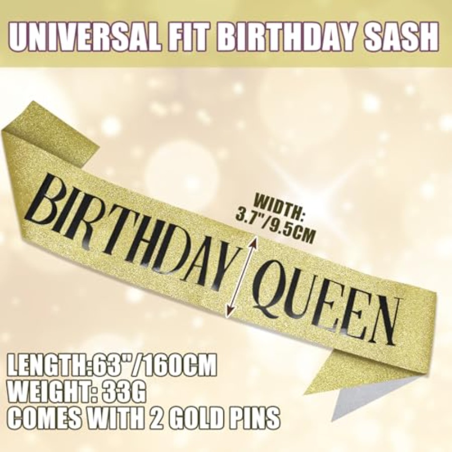 Birthday Queen Sash Glitter Go – Birthday Sash Glitter recenzja i cena