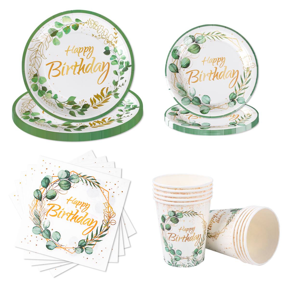 Green Eucalyptus Leaf Happy Bi – Table Cloth Disposable recenzja i cena