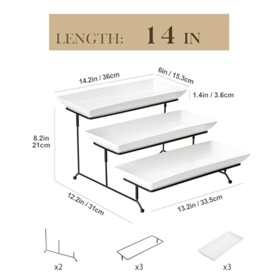 3 Tier Serving Tray Porcelain  – Cupcake Stand Tier recenzja i cena