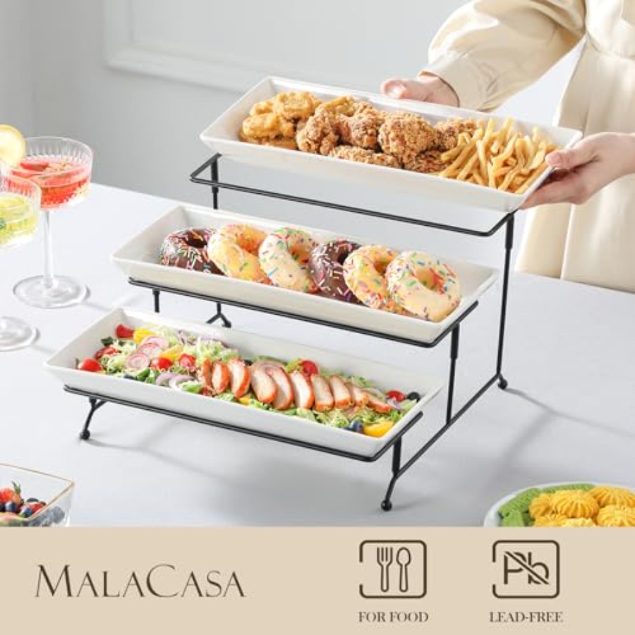 3 Tier Serving Tray Porcelain  – Cupcake Stand Tier recenzja i cena