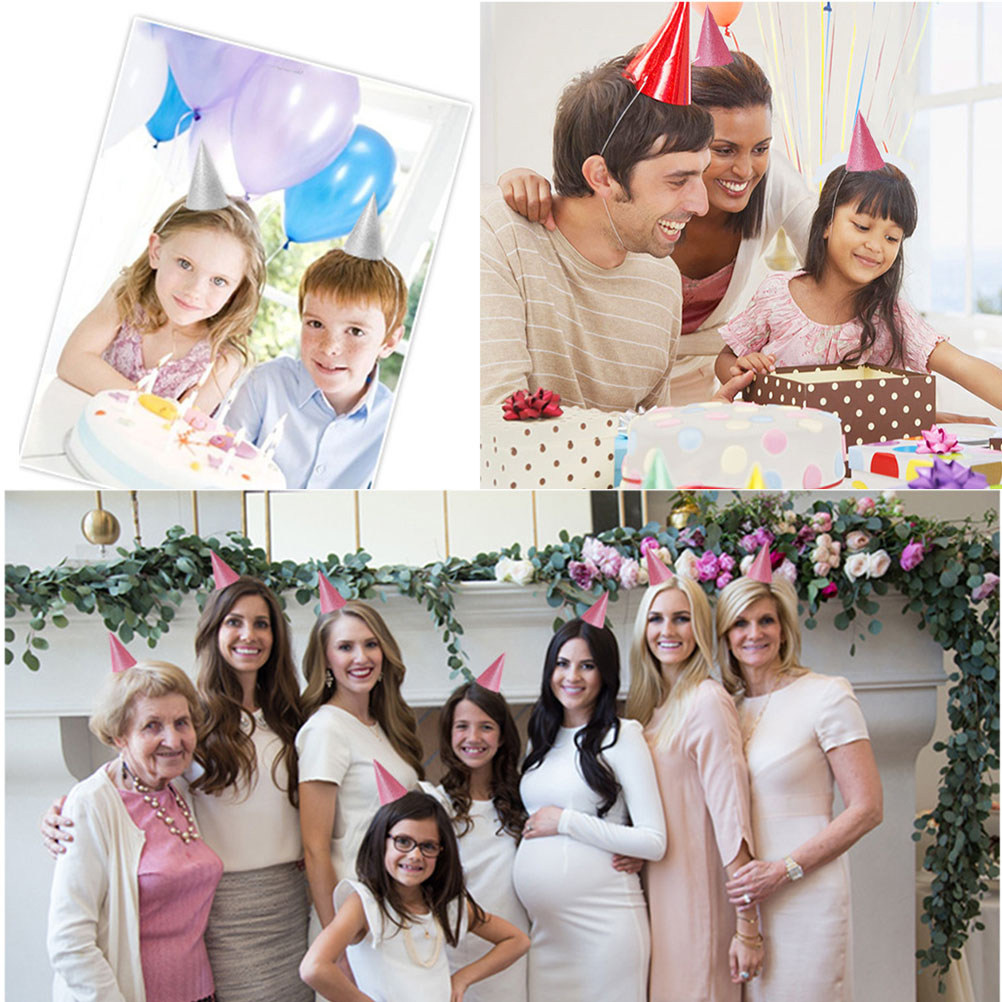 12Pcs Glitter Birthday Cone Ha – Party Hat Cone recenzja i cena