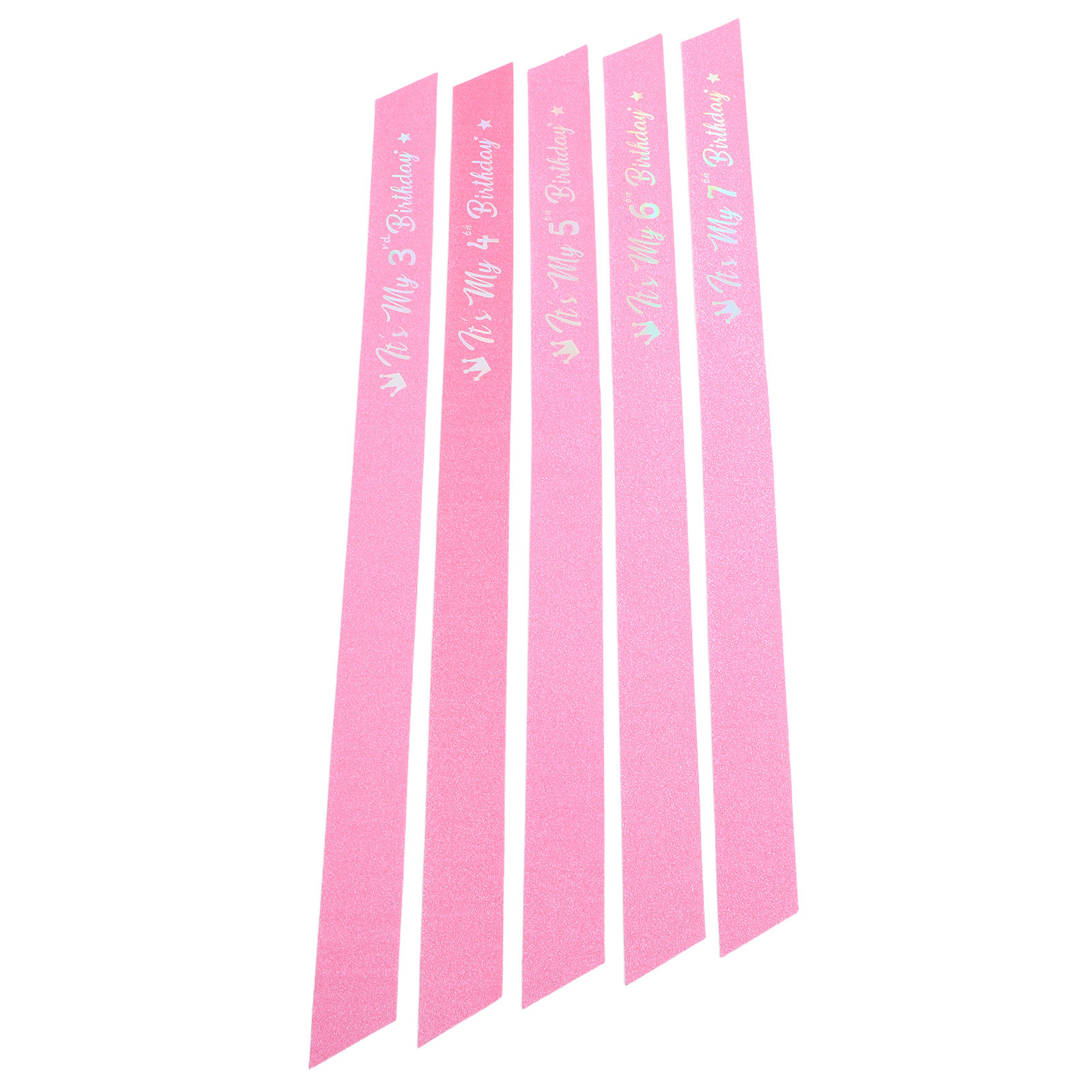 5Pcs Glitter Pink Princess Bir – Birthday Sash Glitter recenzja i cena