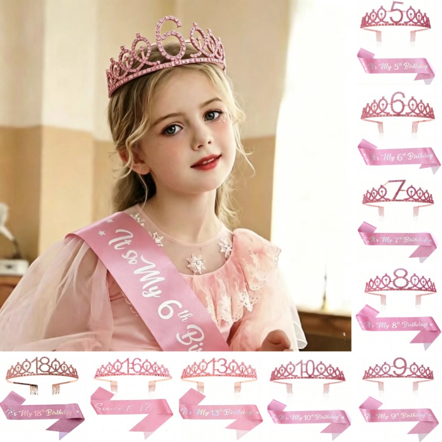 Glitter Birthday Crown Sash Wo – Birthday Sash Glitter recenzja i cena