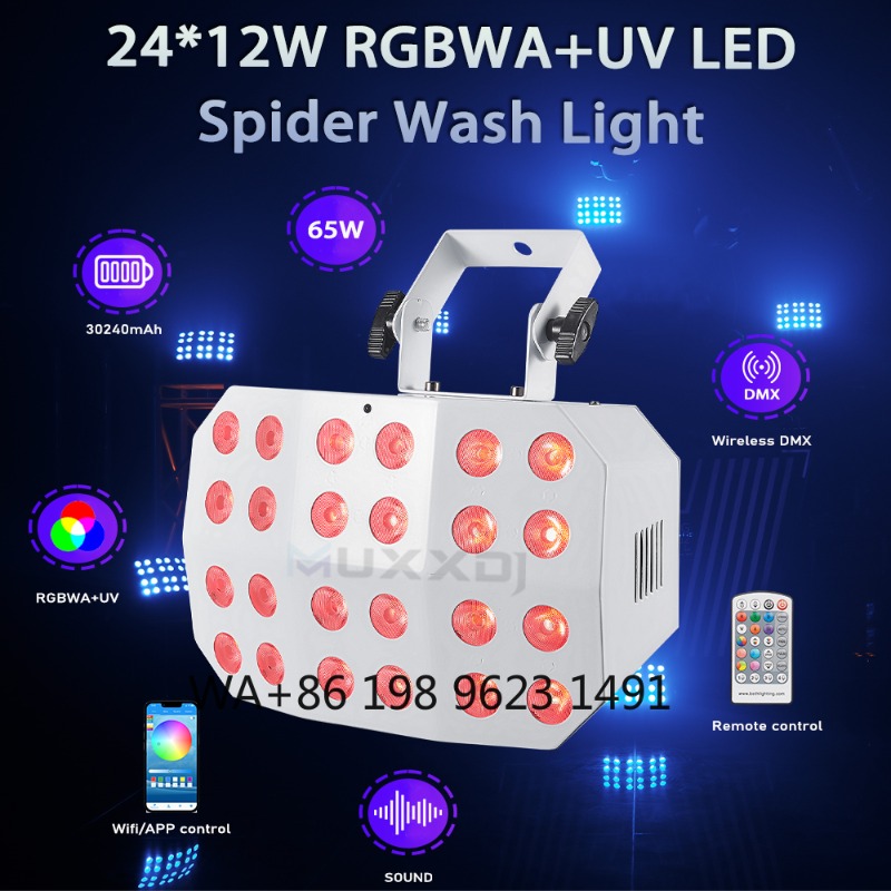 2Pcs 24*12W RGBWA+UV LED Spide – Event & Party Supply recenzja i cena