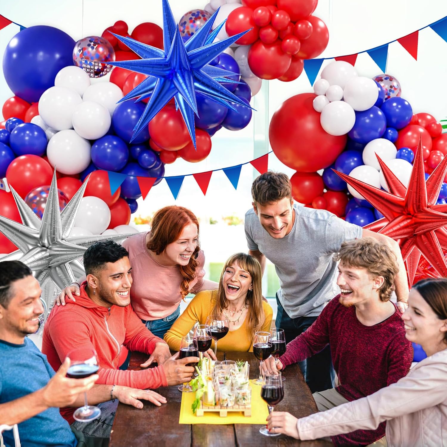 129pcs Red White and Blue Ball – Balloon Arch Kit recenzja i cena