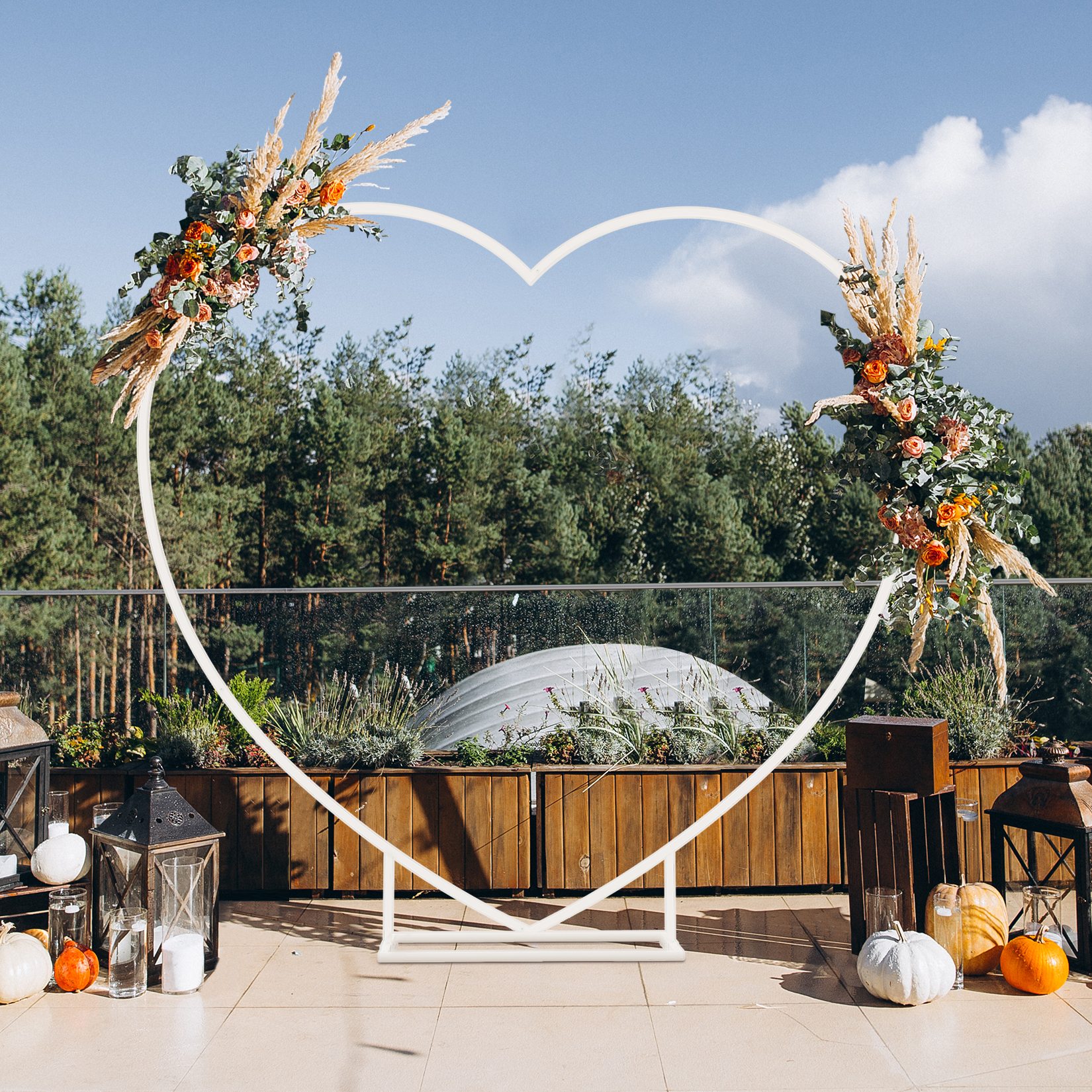 Heart Shaped White Metal Ballo – Balloon Arch Kit recenzja i cena