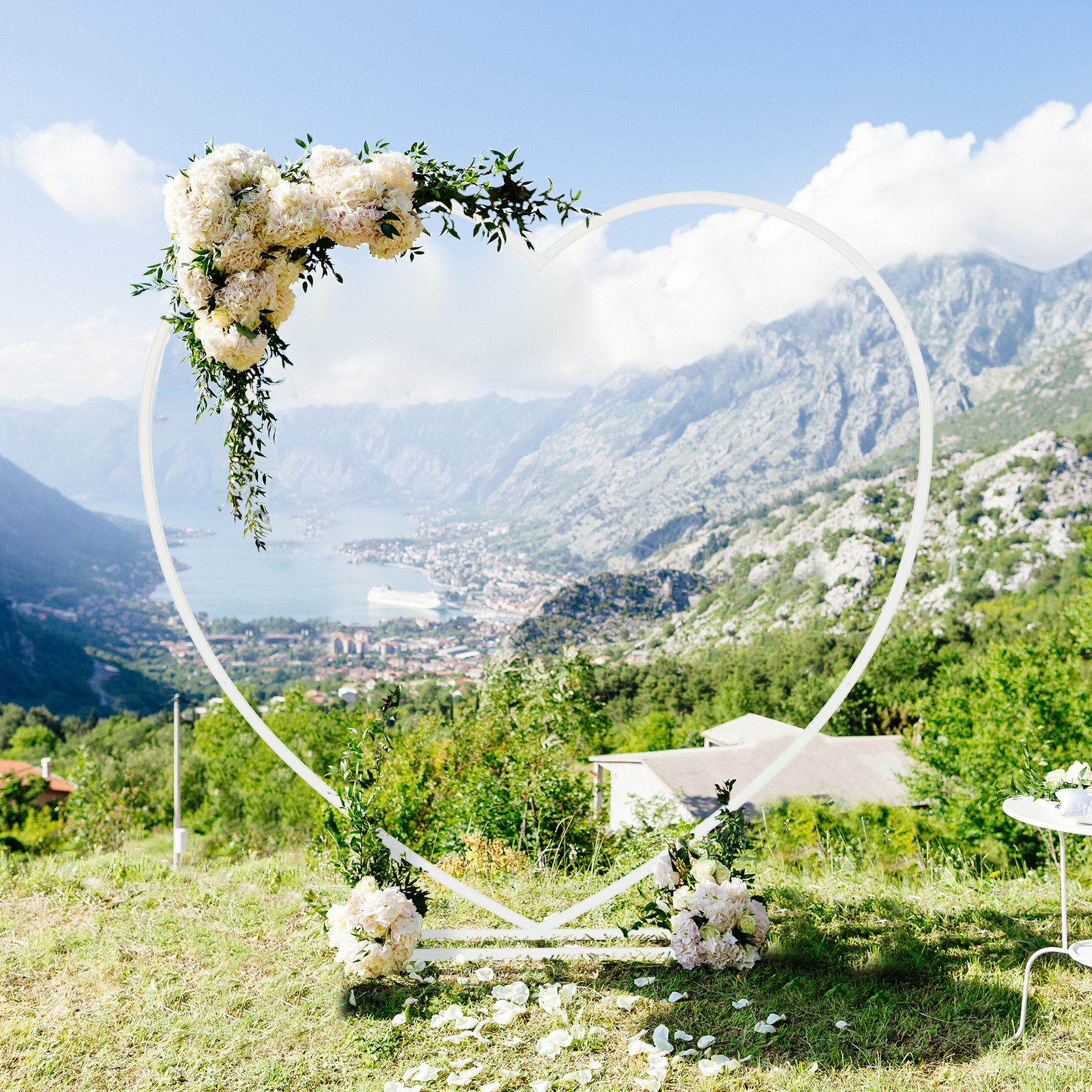 Heart Shaped White Metal Ballo – Balloon Arch Kit recenzja i cena