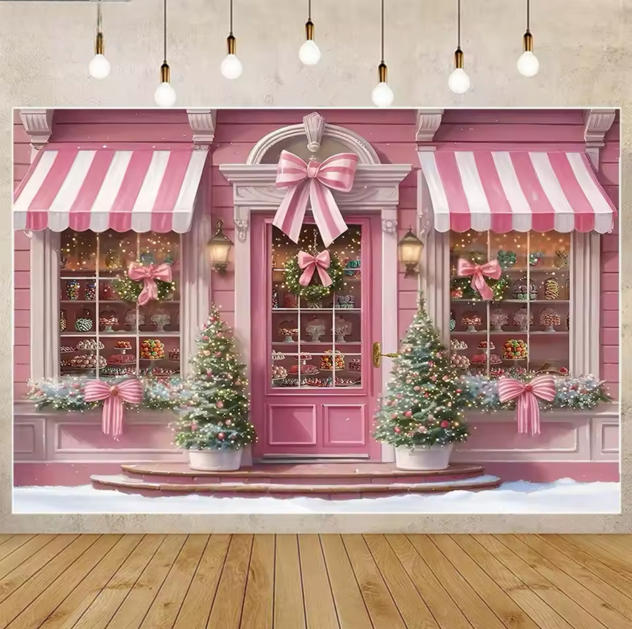 Winter Christmas Window Backgr – Party Event Supply Store recenzja i cena