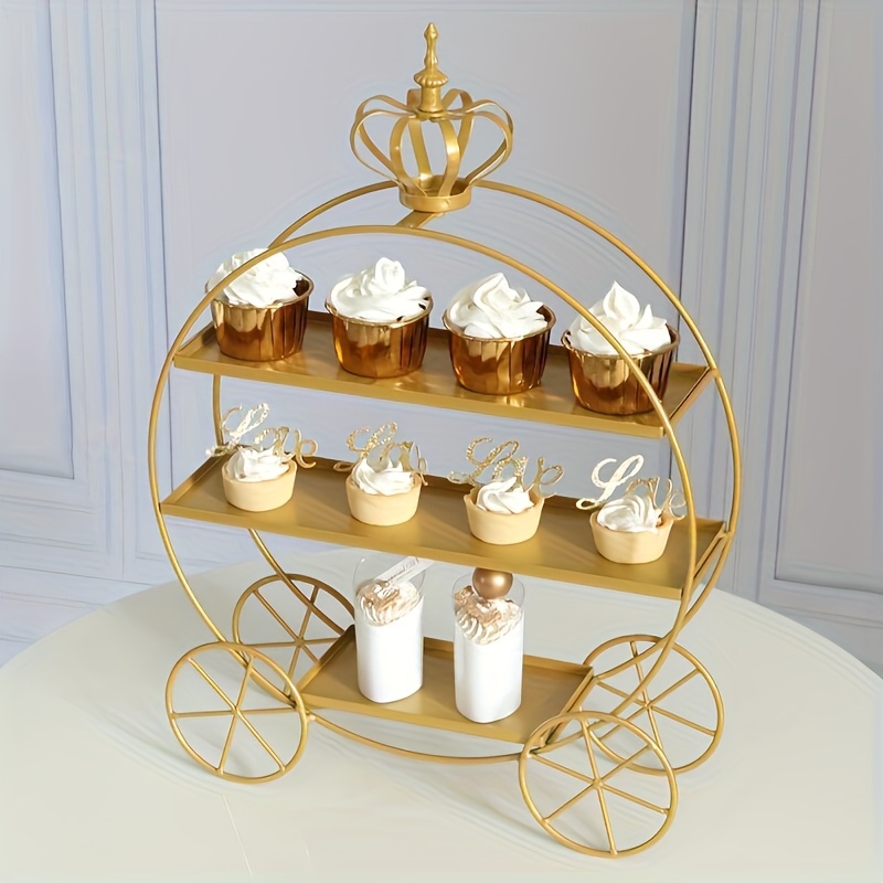 3-Tier Golden Crown Cake Stand – Cupcake Stand Tier recenzja i cena
