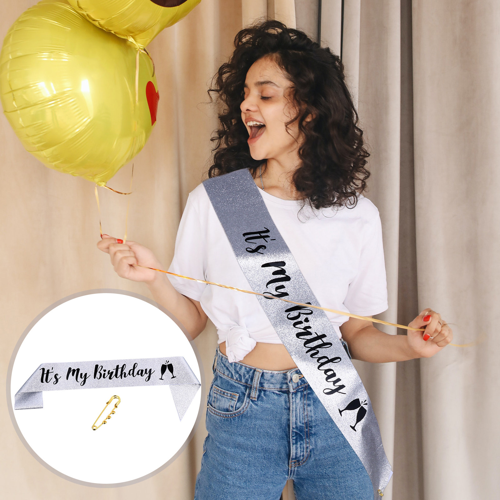 1Pcs Birthday Party Sash Glitt – Birthday Sash Glitter recenzja i cena