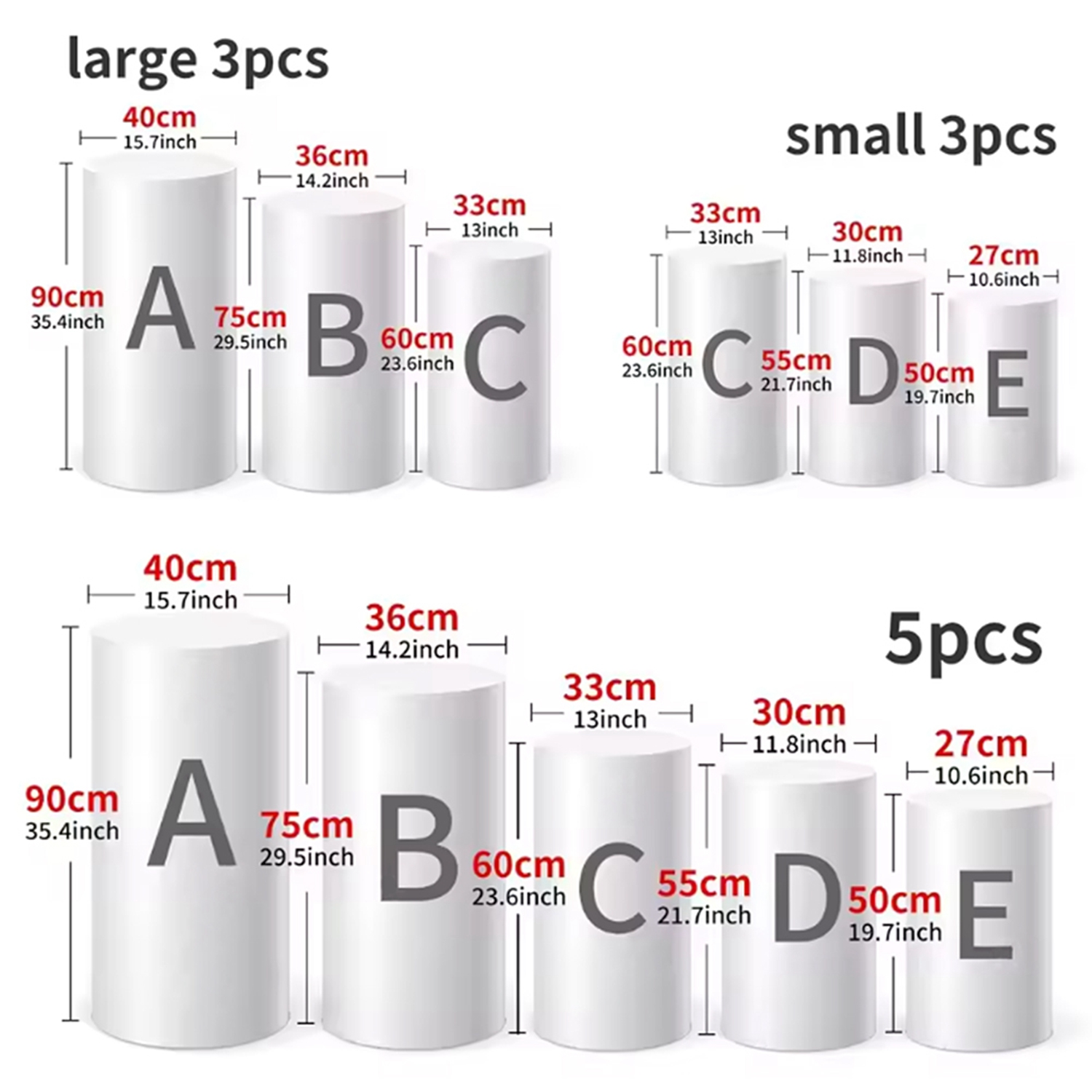 Yeele 1PCS/3PCS/5PCS White Cyl – Dessert Table Backdrop recenzja i cena