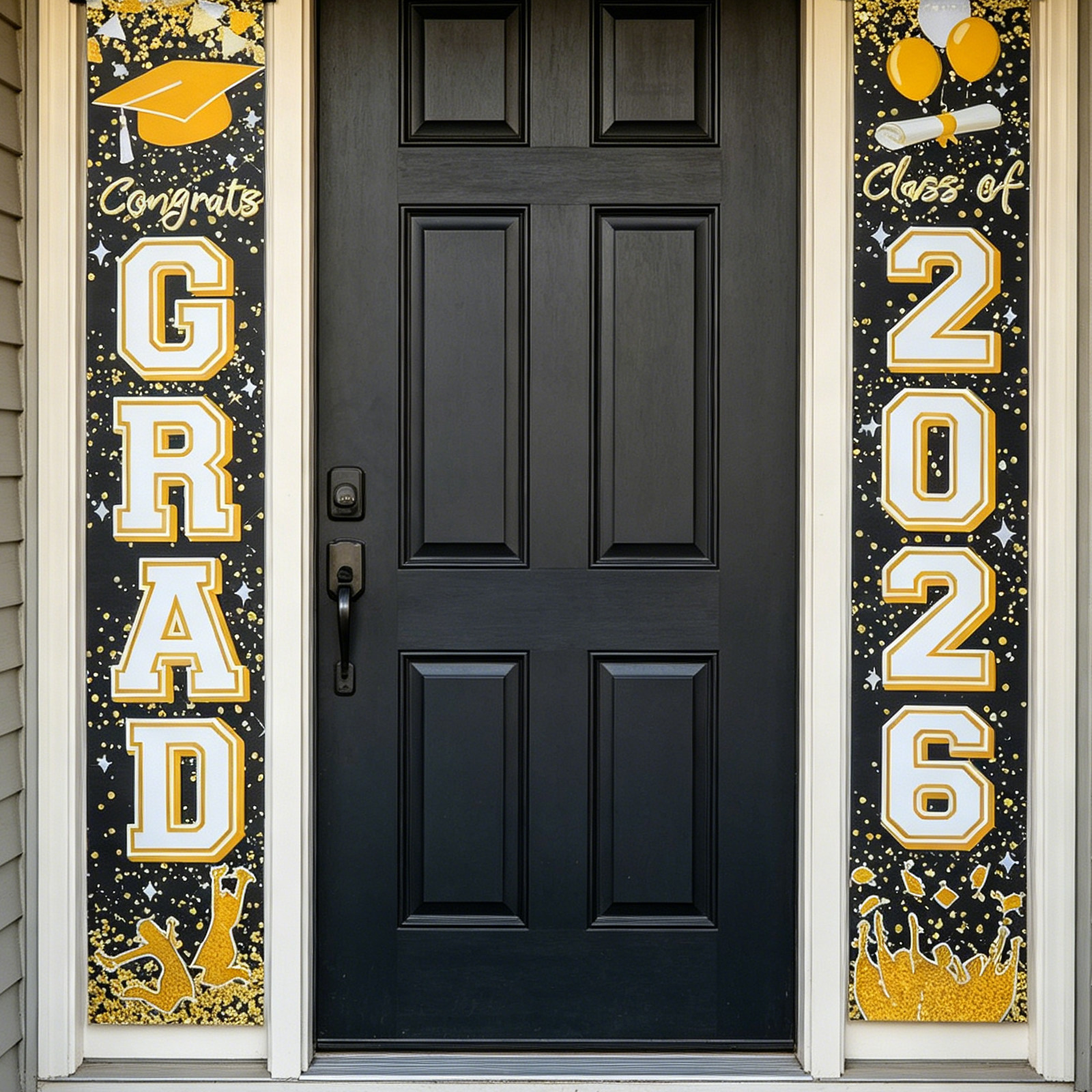 1Pair Graduation Door Couplets – Party Banner Gold recenzja i cena