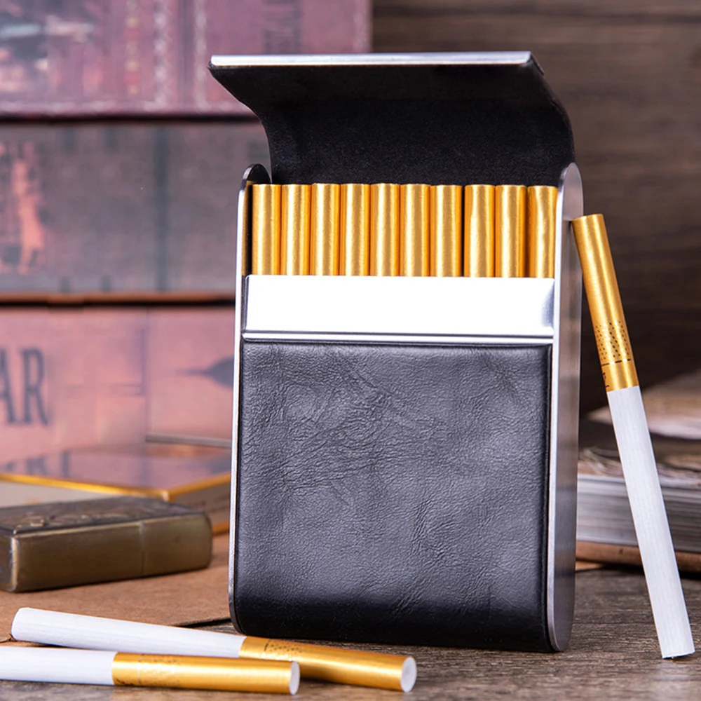 Leather Metal Cigarette Case,  – Event & Party Supply recenzja i cena
