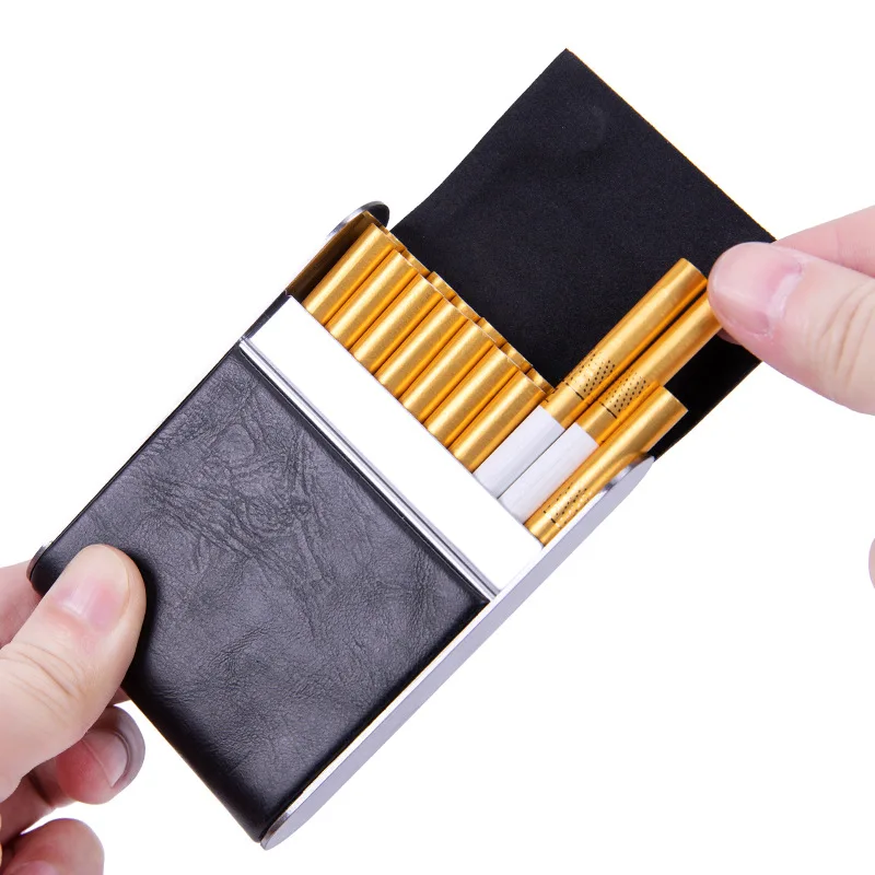 Leather Metal Cigarette Case,  – Event & Party Supply recenzja i cena