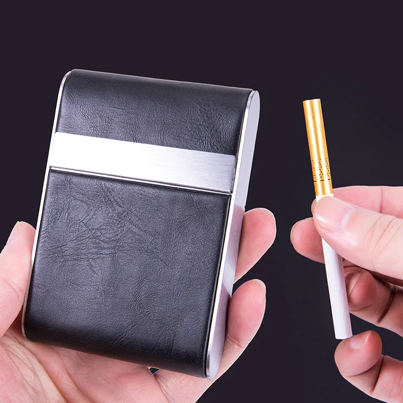 Leather Metal Cigarette Case,  – Event & Party Supply recenzja i cena