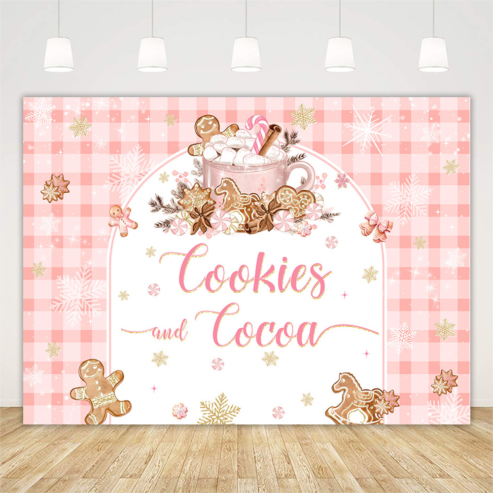 Christmas Gingerbread Baby Sho – Dessert Table Backdrop recenzja i cena